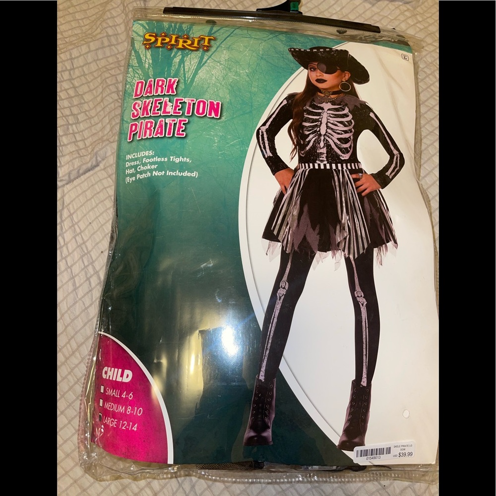 Girls Dark Skeleton Costume